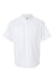 Paragon 700 Mens Hatteras Performance Moisture Wicking Short Sleeve Button Down Shirt w/ Double Pockets White Flat Front