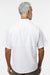 Paragon 700 Mens Hatteras Performance Moisture Wicking Short Sleeve Button Down Shirt w/ Double Pockets White Model Back