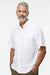 Paragon 700 Mens Hatteras Performance Moisture Wicking Short Sleeve Button Down Shirt w/ Double Pockets White Model Side