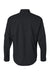 Paragon 702 Mens Kitty Hawk Performance Moisture Wicking Long Sleeve Button Down Shirt w/ Double Pockets Black Flat Back
