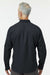 Paragon 702 Mens Kitty Hawk Performance Moisture Wicking Long Sleeve Button Down Shirt w/ Double Pockets Black Model Back