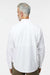 Paragon 702 Mens Kitty Hawk Performance Moisture Wicking Long Sleeve Button Down Shirt w/ Double Pockets White Model Back