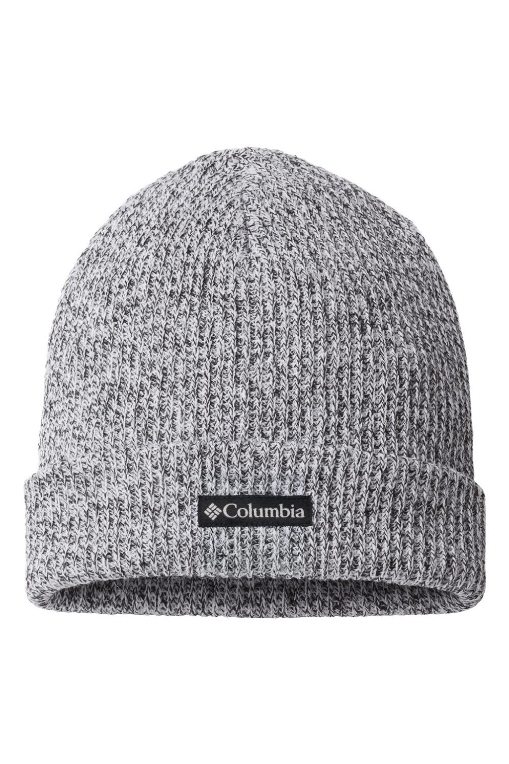 Columbia Hats 191132 Mens Whirlibird Cuffed Beanie White Marled Flat Front