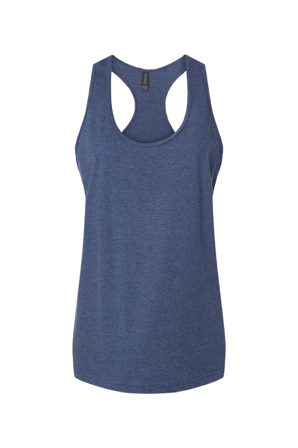 Gildan 64220LCVC Womens Softstyle CVC Racerback Tank Top Navy Blue Mist Flat Front