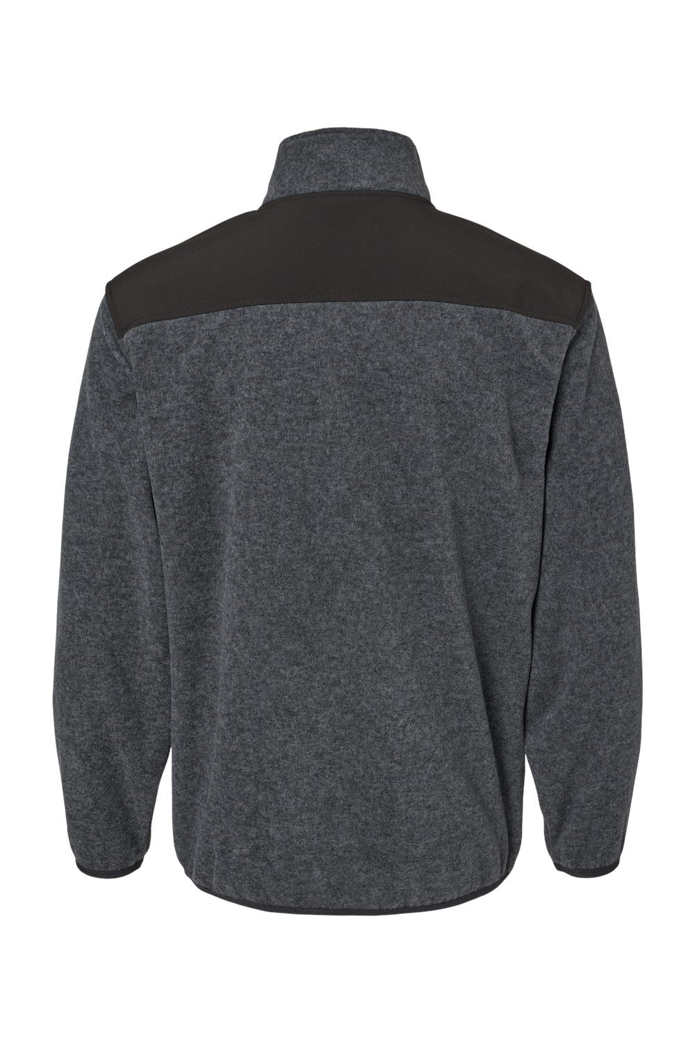 Dri Duck 7353 Mens Ranger Melange Fleece Sweatshirt Charcoal Grey Flat Back