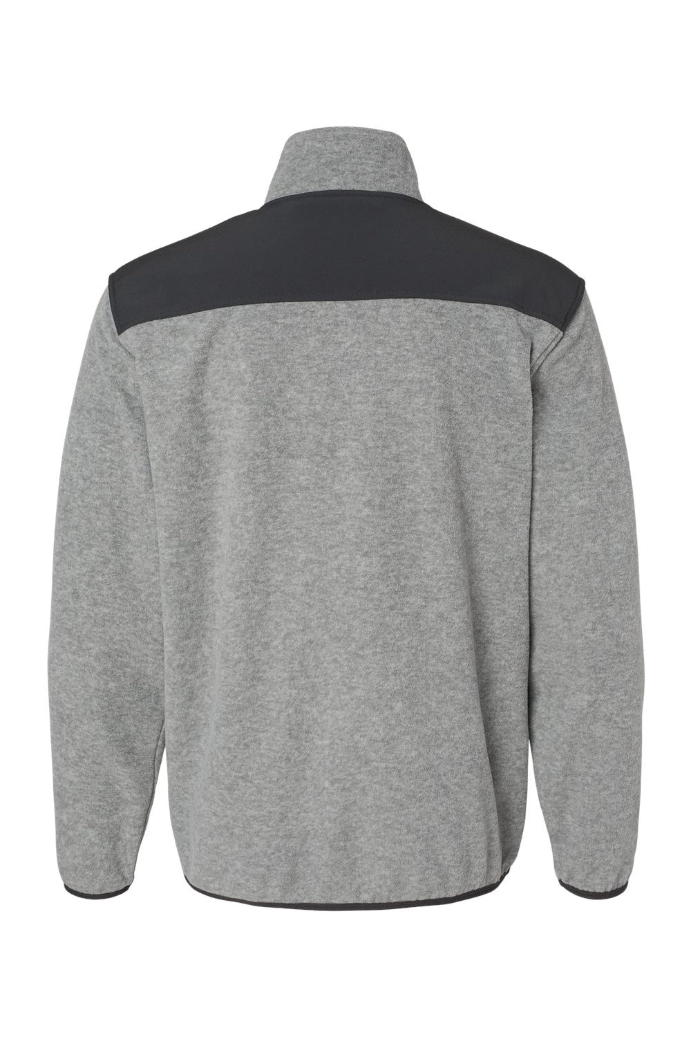 Dri Duck 7353 Mens Ranger Melange Fleece Sweatshirt Platinum Grey Flat Back