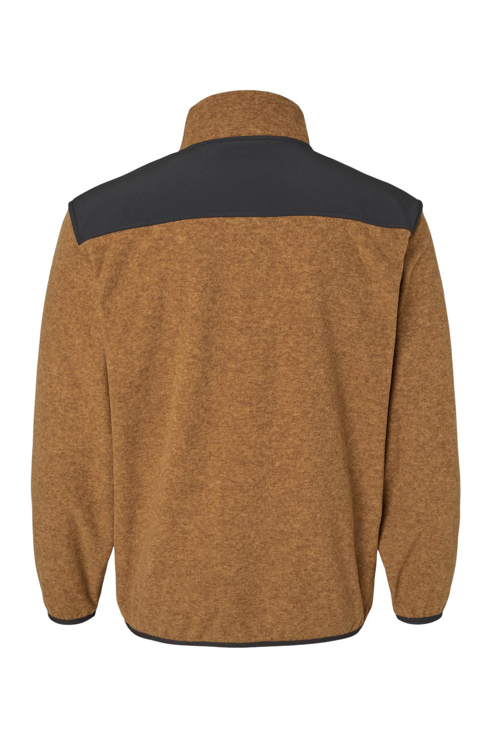 Dri Duck 7353 Mens Ranger Melange Fleece Sweatshirt Saddle Brown Flat Back