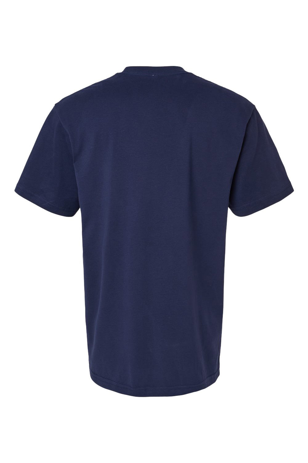 American Apparel 5389 Mens Sueded Cloud Short Sleeve Crewneck T-Shirt Navy Blue Flat Back