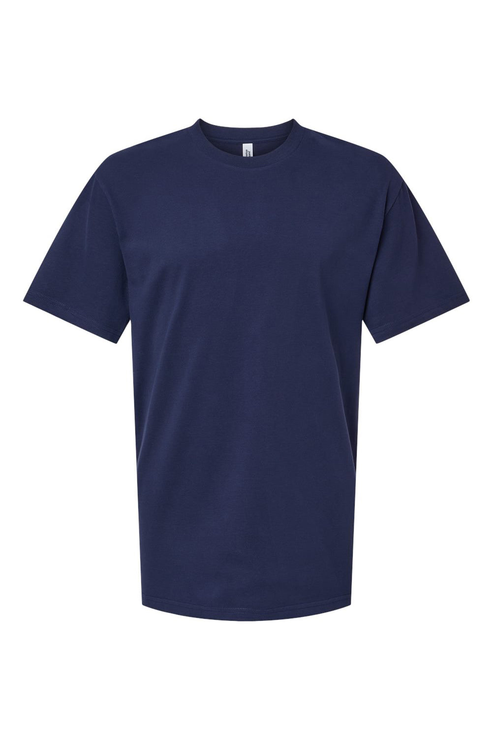 American Apparel 5389 Mens Sueded Cloud Short Sleeve Crewneck T-Shirt Navy Blue Flat Front