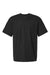 American Apparel 1PQ Mens Short Sleeve Mock Neck T-Shirt Black Flat Front