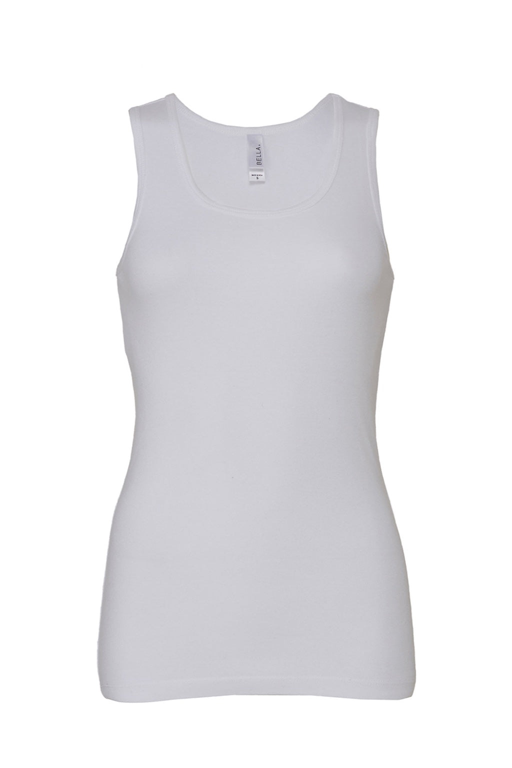 Bella + Canvas BC1080/1080 Womens Tank Top White Flat Front