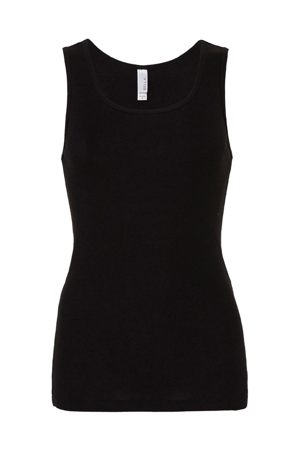 Bella + Canvas BC1080/1080 Womens Tank Top Black Flat Front