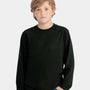 Next Level Youth Long Sleeve Crewneck T-Shirt - Black - NEW