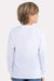 Next Level 3311 Youth Long Sleeve Crewneck T-Shirt White Model Back