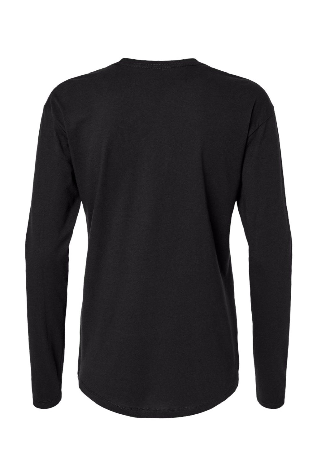 Next Level 3911 Womens Relaxed Long Sleeve Crewneck T-Shirt Black Flat Back