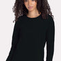 Next Level Womens Relaxed Long Sleeve Crewneck T-Shirt - Black
