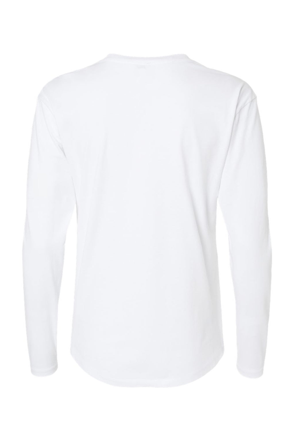 Next Level 3911 Womens Relaxed Long Sleeve Crewneck T-Shirt White Flat Back
