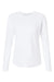 Next Level 3911 Womens Relaxed Long Sleeve Crewneck T-Shirt White Flat Front