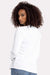 Next Level 3911 Womens Relaxed Long Sleeve Crewneck T-Shirt White Model Back