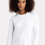 Next Level Womens Relaxed Long Sleeve Crewneck T-Shirt - White