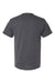Hanes 5290P Mens Essential Short Sleeve Crewneck T-Shirt w/ Pocket Heather Charcoal Grey Flat Back