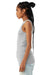 Bella + Canvas 1081 Womens Micro Ribbed Tank Top Heather Grey Model Side