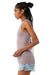 Bella + Canvas 1081 Womens Micro Ribbed Tank Top Heather Pink Gravel Model Side