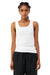 Bella + Canvas 1081 Womens Micro Ribbed Tank Top White Model Front