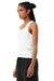 Bella + Canvas 1081 Womens Micro Ribbed Tank Top White Model 3Q