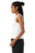 Bella + Canvas 1081 Womens Micro Ribbed Tank Top White Model Side