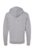 J America 8720 Mens BTB Fleece Hooded Sweatshirt Hoodie w/ Pouch Pocket Oxford Grey Flat Back