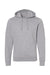J America 8720 Mens BTB Fleece Hooded Sweatshirt Hoodie w/ Pouch Pocket Oxford Grey Flat Front