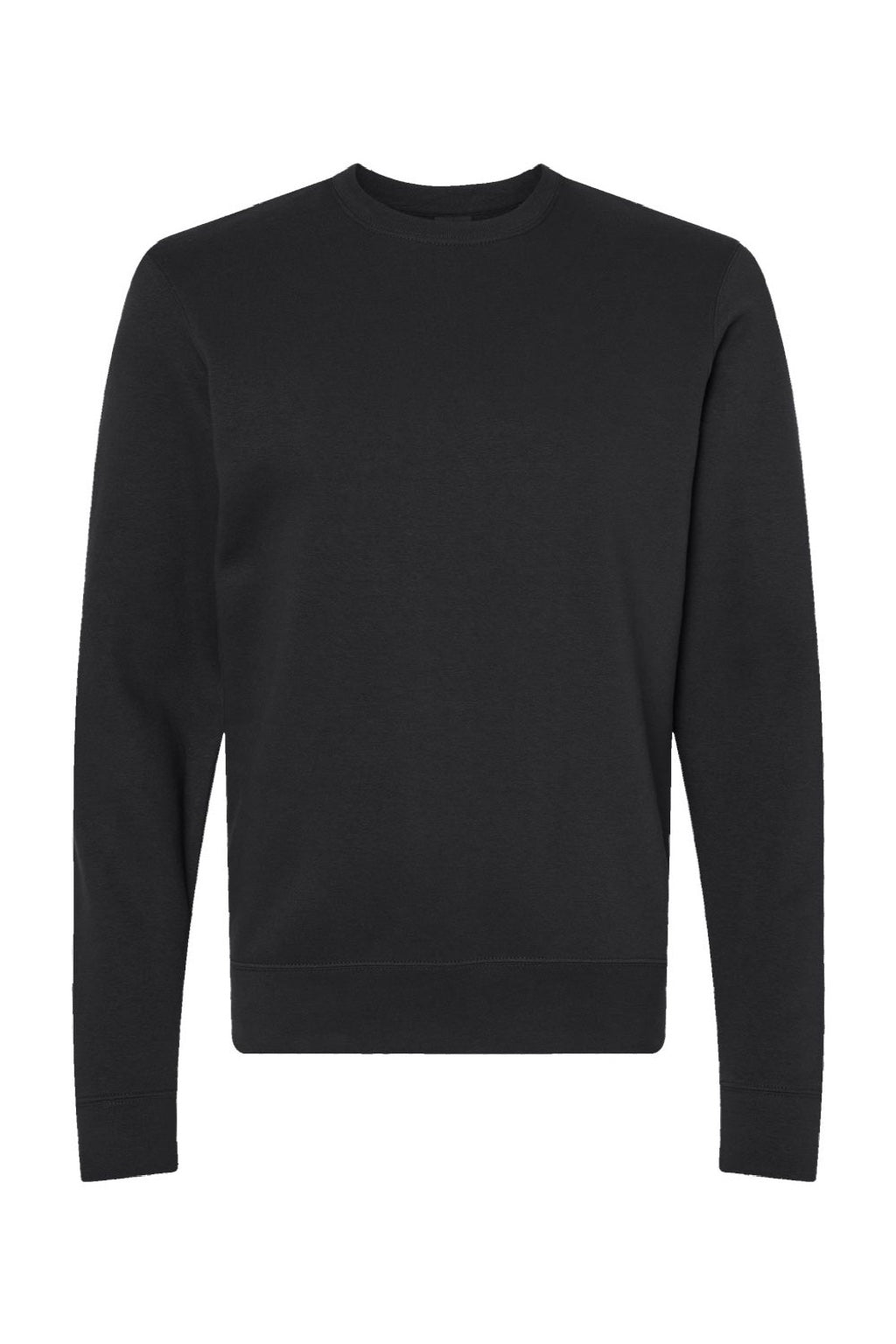 J America 8721 Mens BTB Fleece Crewneck Sweatshirt Black Flat Front