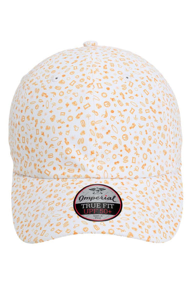 Imperial Hats X210R Mens Alter Ego Moisture Wicking Adjustable Hat Beach Orange Flat Front