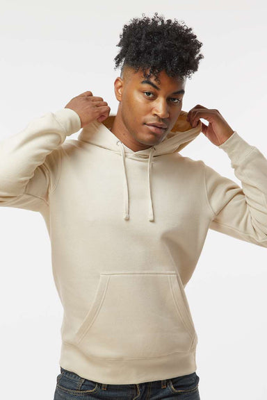 J America 8720 Mens BTB Fleece Hooded Sweatshirt Hoodie w/ Pouch Pocket Oyster Model Front