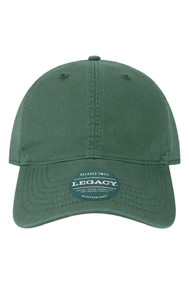 Legacy Hats EZA Mens Relaxed Twill Adjustable Dad Hat Spruce Green Flat Front