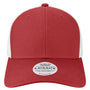Legacy Hats Mens Mid Pro Snapback Trucker Hat - Cardinal Red/White - Closeout