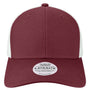 Legacy Hats Mens Mid Pro Snapback Trucker Hat - Maroon/White - Closeout