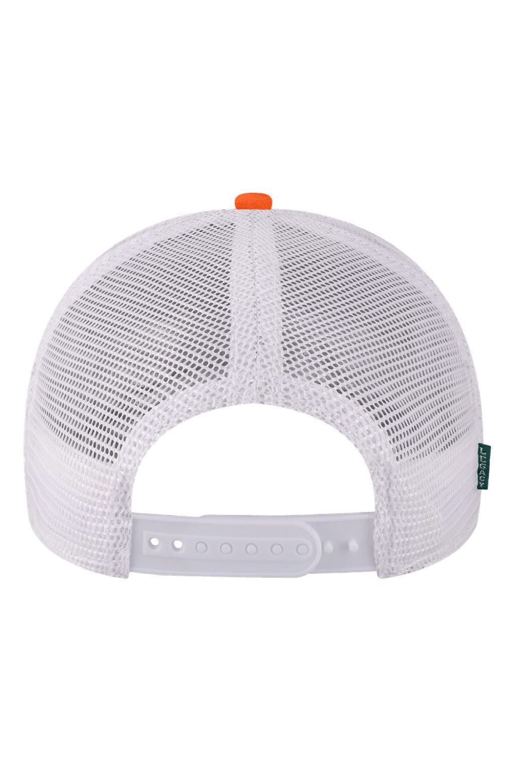 Legacy Hats MPS Mens Mid Pro Snapback Trucker Hat Orange/White Flat Back