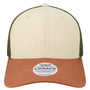 Legacy Mens Mid Pro Snapback Trucker Hat - Stone/Bronze/Light Olive Green - NEW