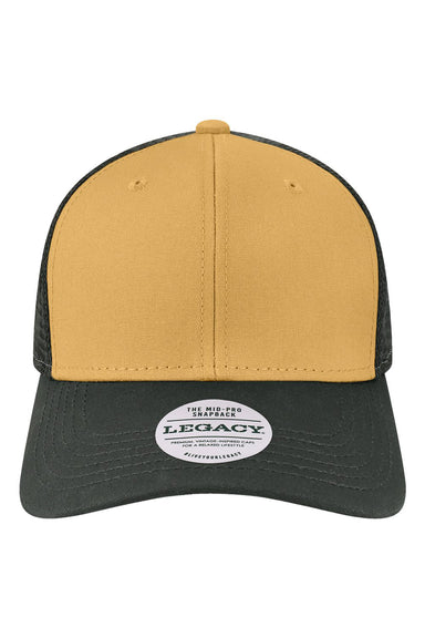 Legacy MPS Mens Mid Pro Snapback Trucker Hat Wheatfield Gold/Black Flat Front