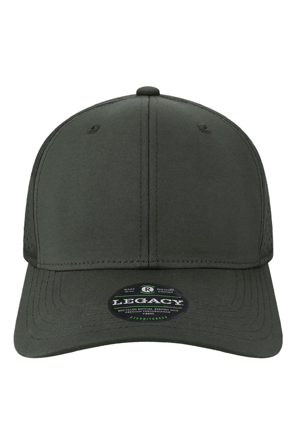 Legacy Hats REMPA Mens Reclaim Mid Pro Moisture Wicking Adjustable Hat Black Flat Front