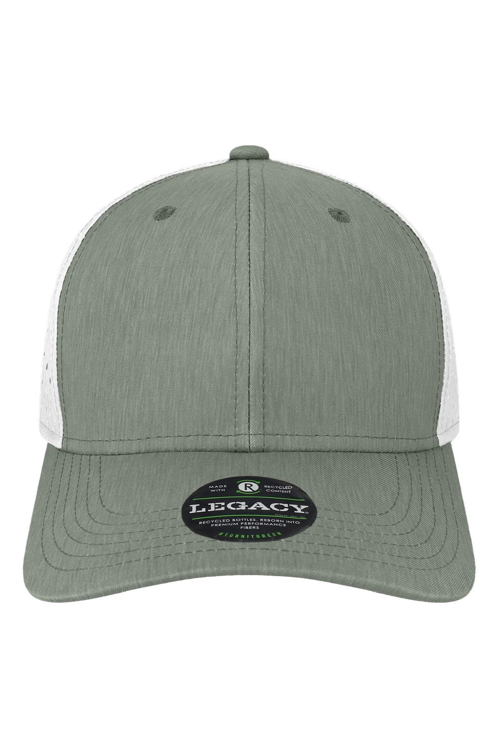Legacy Hats REMPA Mens Reclaim Mid Pro Moisture Wicking Adjustable Hat Dark Grey/White Flat Front