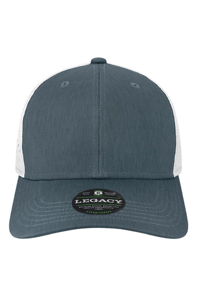 Legacy Hats REMPA Mens Reclaim Mid Pro Moisture Wicking Adjustable Hat Navy Blue/White Flat Front