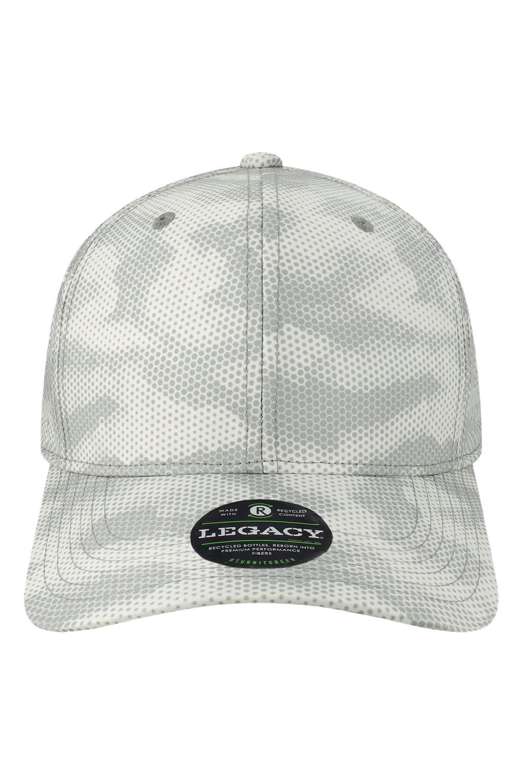 Legacy Hats REMPA Mens Reclaim Mid Pro Moisture Wicking Adjustable Hat Grey Camo Dots Flat Front