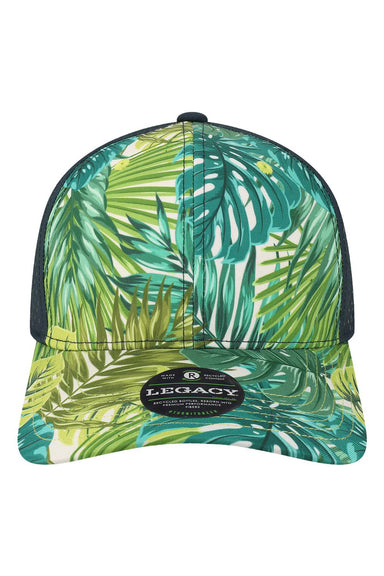 Legacy REMPA Mens Reclaim Mid Pro Adjustable Hat Tropical Blue Leaves/Navy Flat Front