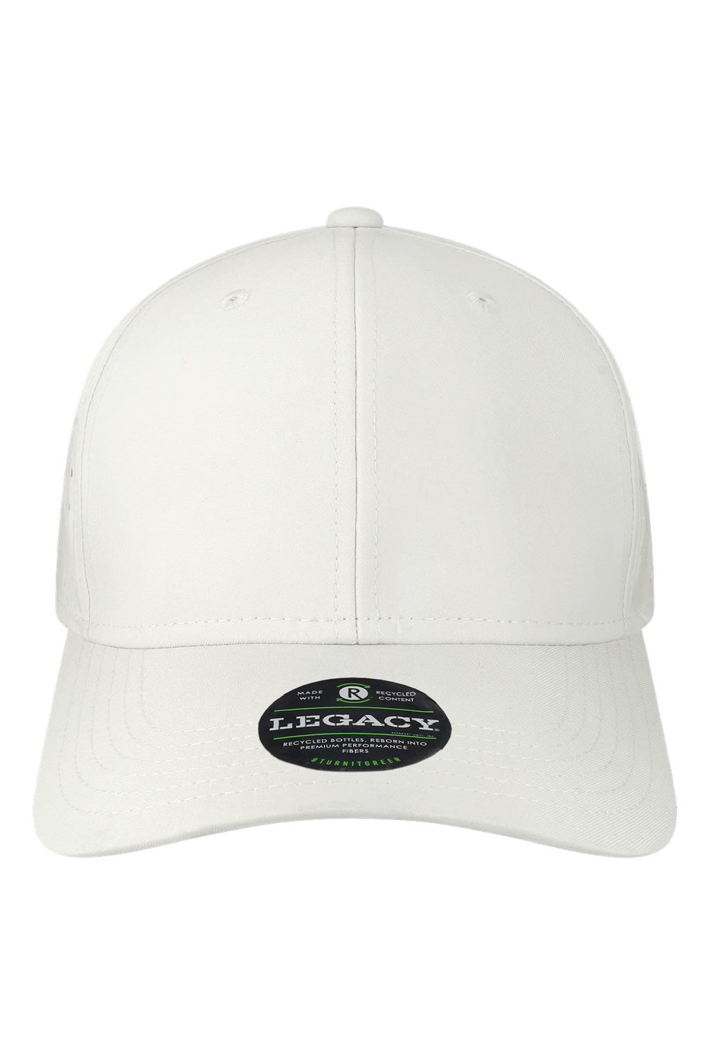 Legacy Hats REMPA Mens Reclaim Mid Pro Moisture Wicking Adjustable Hat White Flat Front