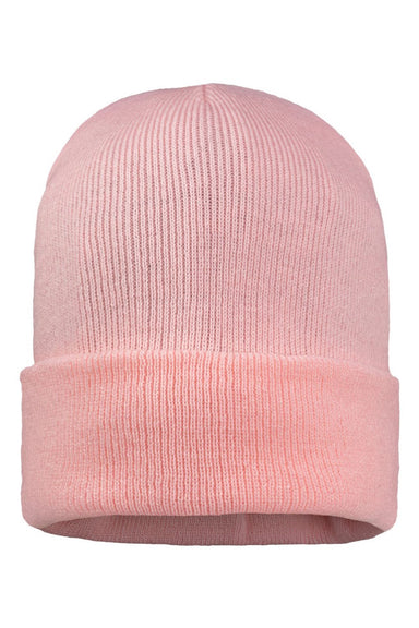 Sportsman Hats SP12JL Mens Jersey Lined Cuffed Beanie Pink Flat Front