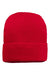 Sportsman Hats SP12JL Mens Jersey Lined Cuffed Beanie Red Flat Front