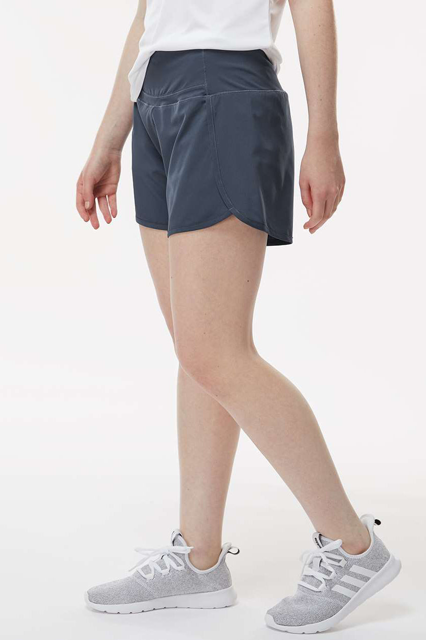 Boxercraft BW6103 Womens Stretch Woven Lined Shorts Castlerock Grey Model Side